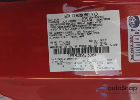 2010 Ford Mustang Gt/Gt Premium from USA, damaged, VIN 1ZVBP8CH5A5150854